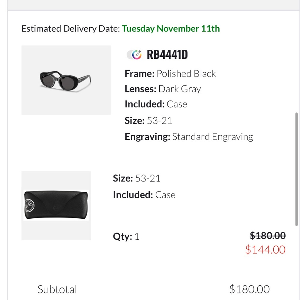 Ray-Ban Black RB4441D - Picture 2 of 5